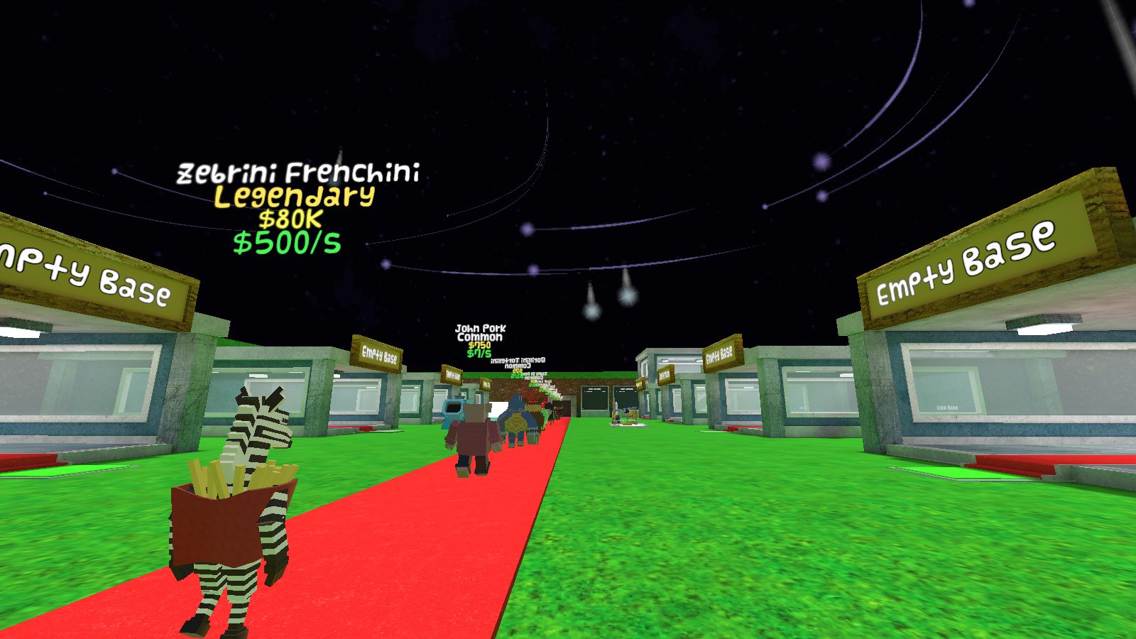 A Legendary monke walking under a starfall sky