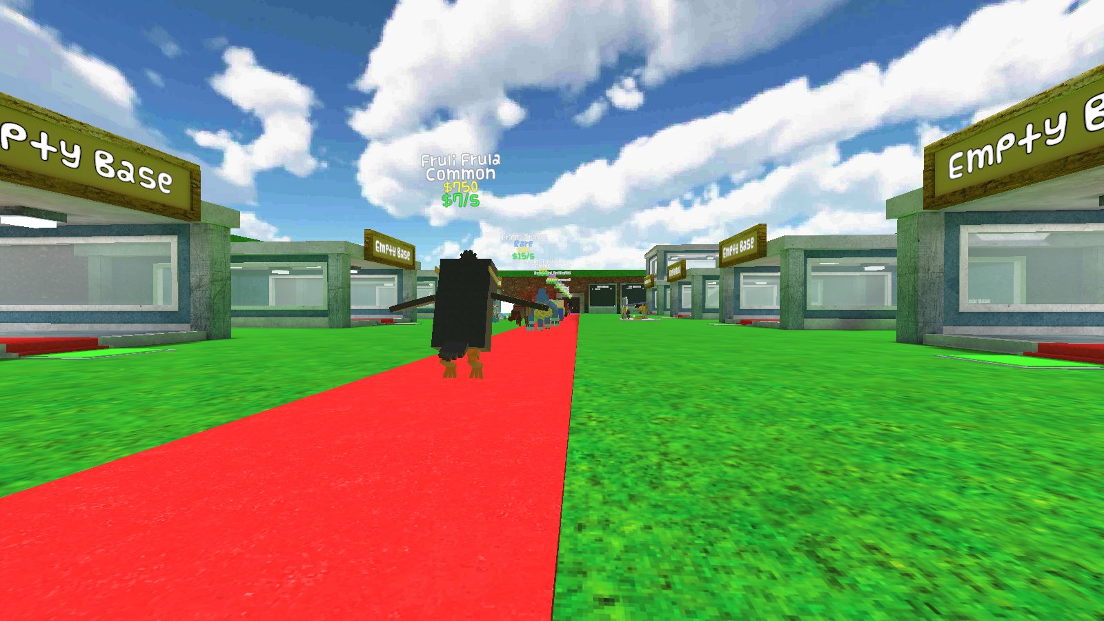 Monkes walking down the red carpet between bases